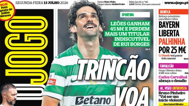 
                    Por cá: Trincão voa para a Arábia e Bayern facilita Palhinha
                