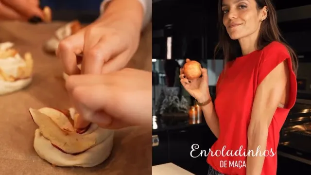 Enroladinhos de maÃ§Ã£? Receita de Andreia Rodrigues (com ajuda das filhas)