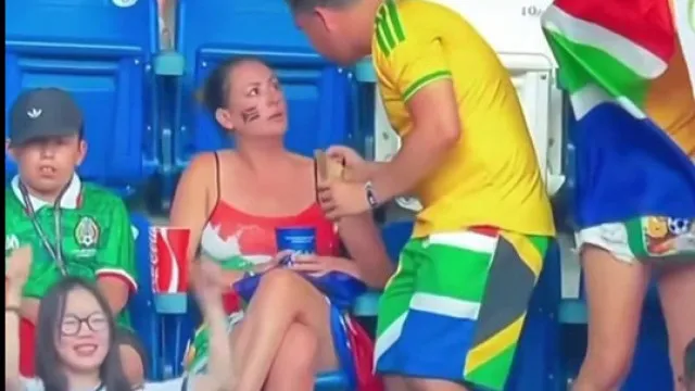 Discussão entre casal no Mundial já é viral. Internautas pedem o divórcio