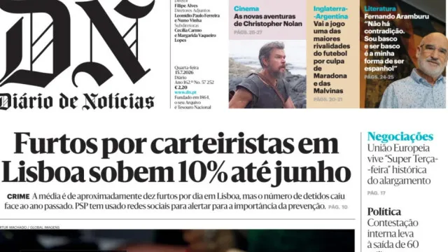 Hoje Ã© notÃcia: Furtos por carteiristas sobem; Piscina? CÃ¢mara nÃ£o sabia