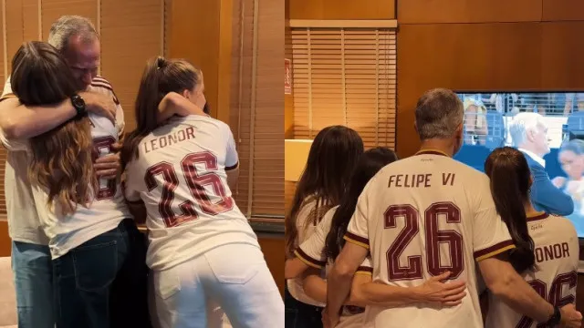 
                    Família real espanhola em grande festa com vitória da seleção espanhola
                