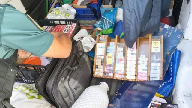 PortuguÃªs apanhado a contrabandear cigarros para Espanha. Tinha 246 maÃ§os