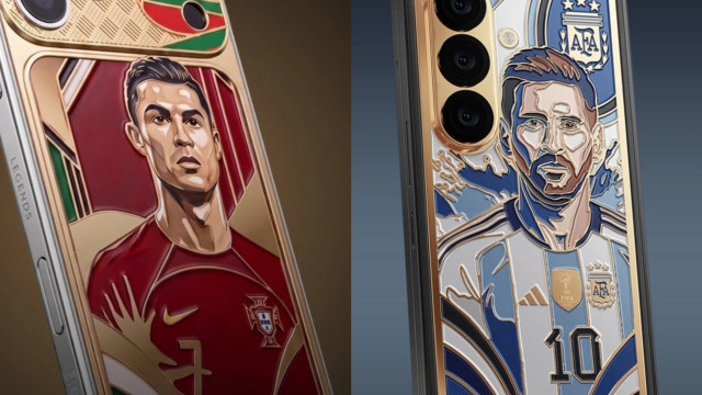 Ronaldo e Messi em versões (de luxo) de telemóveis da Apple e Samsung