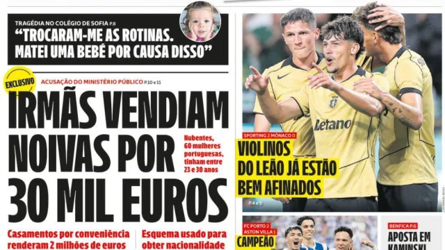 
                    Hoje é notícia: Irmãs vendiam noivas; 