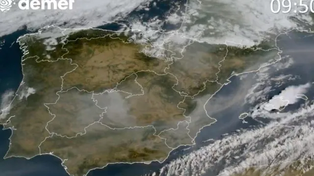 Fumo dos fogos em Espanha "visÃvel a partir do satÃ©lite Meteosat"