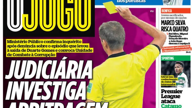 Por cÃ¡: PJ investiga arbitragem e Villas-Boas pressiona ProenÃ§a
