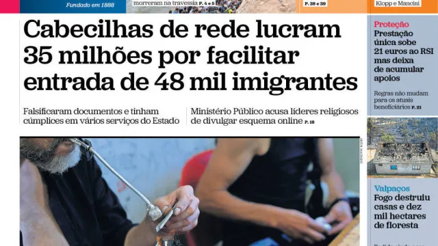 
                    Hoje é notícia: Três dias enterrado; 35 milhões por facilitar imigrantes
                