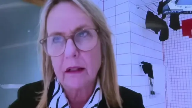 Vereadora junta-se a reuniÃ£o online da CÃ¢mara na casa de banho