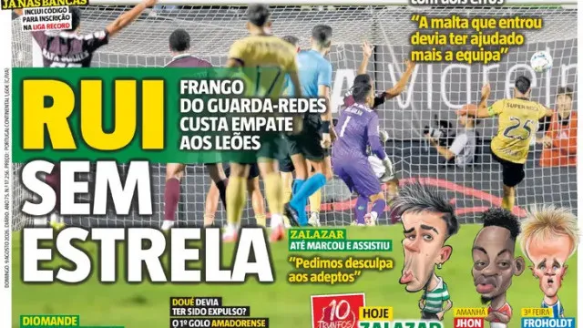 
                    Por cá: Sporting 