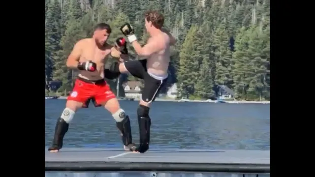 Zuckerberg lutou com ex-campeão da UFC no meio de um lago. Veja o vídeo