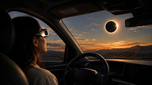 
                    Ver eclipse no carro? Nem vidro escurecido é seguro sem óculos adequados
                