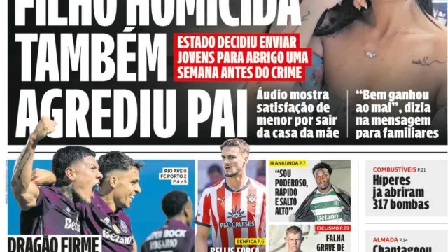 
                    Hoje é notícia: Filho homicida também agrediu pai; 400 mudaram de sexo
                