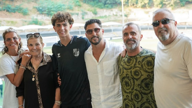 Dolores em Guimarães a apoiar o neto Dinis. Katia também esteve presente