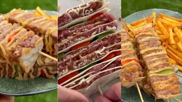 
                    Espetadas de tortilhas: A receita proteica (e crocante) para a airfryer 
                