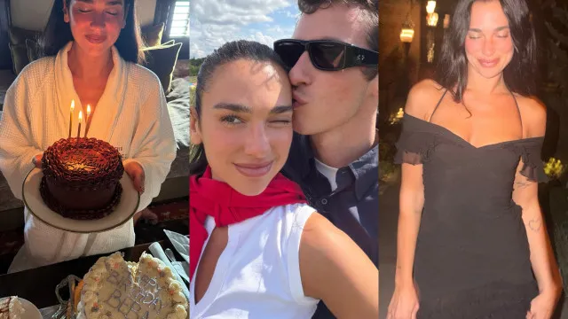 
                    Dua Lipa celebra 31 anos com o marido. 
