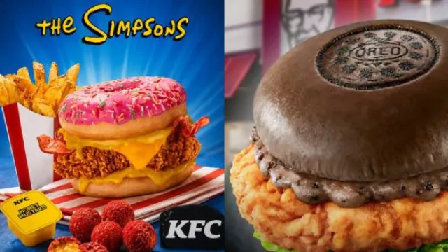 
                    KFC. Depois do hambúrguer de donuts inspirado nos Simpsons vem o de Oreo?
                