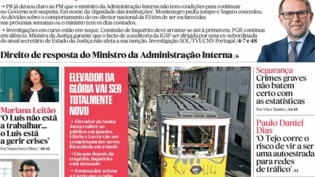 
                    Hoje é notícia: Seguro deu prazo a Montenegro; Governo sob pressão
                