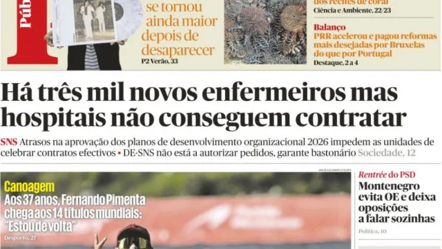 
                    Hoje é notícia: Hospitais não conseguem enfermeiros; Estado deve milhões
                