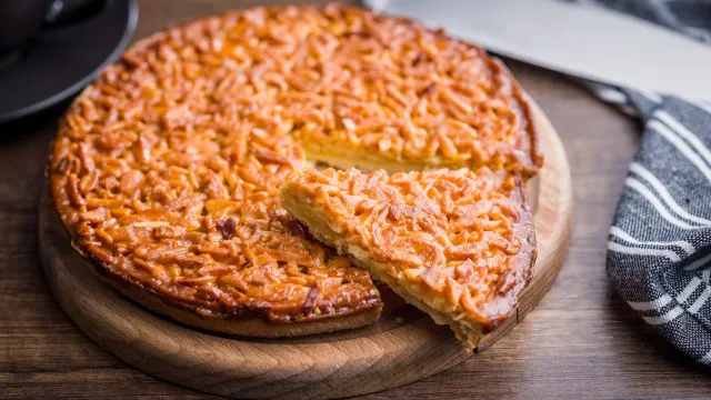 
                    Perfeita para o lanche! Anote esta receita de tarte de amêndoa 
                