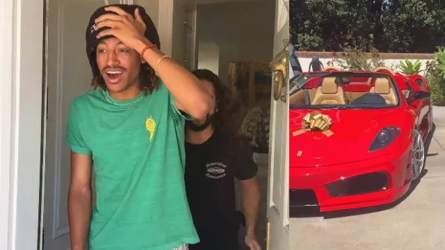
                    Vídeo. Heidi Klum surpreende filho com um... Ferrari
                