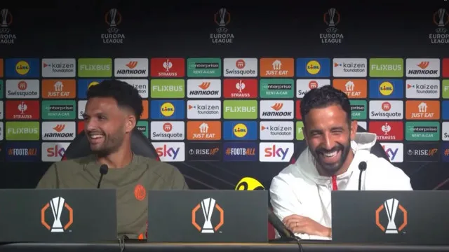 
                    Ruben Amorim corrige tradutor antes do Milan-Benfica: 