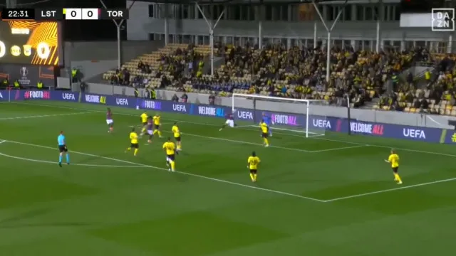 
                    História feita. Eis o primeiro golo de sempre do Torreense na Liga Europa
                