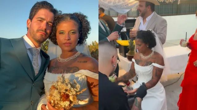 
                    Tatuagens, minis e churrasco: Foi assim o casamento de Blaya Rodrigues
                