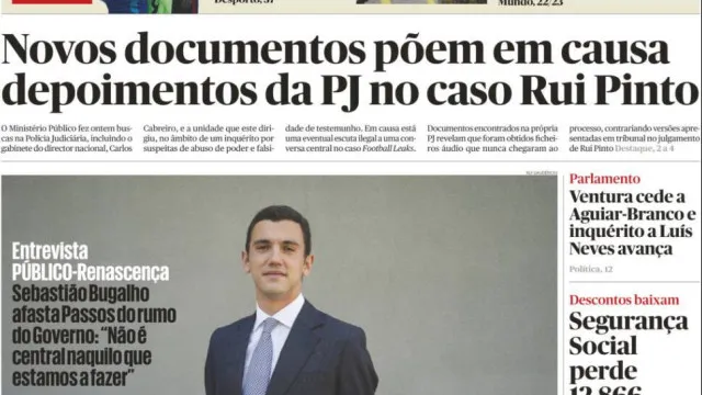 
                    Hoje é notícia: Bugalho afasta Passos; Mounjaro supera 1 milhão €/dia
                