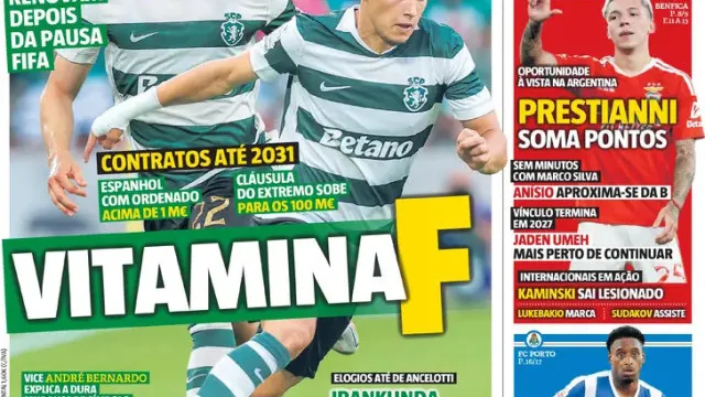
                    Por cá: Sporting segura trio e há 
