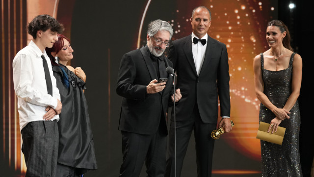 O discurso de Nuno Markl ao lado do filho.