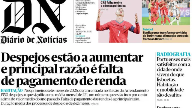 
                    Hoje é notícia: Despejos a aumentar; Gémeas? Justiça perdoa 4 milhões
                