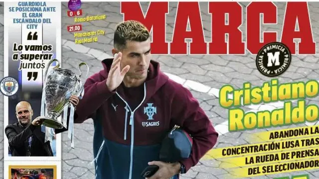 
                    Lá fora: Cristiano Ronaldo e Guardiola dividem as manchetes
                