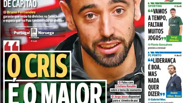 
                    Por cá: Bruno Fernandes declara-se a Cristiano Ronaldo e Pepê ao FC Porto
                