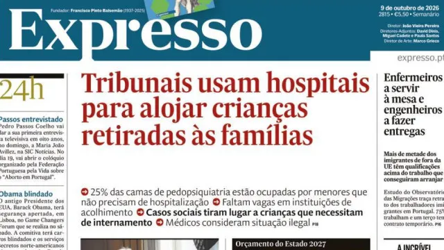 
                    Hoje é notícia: Hospitais a alojar crianças; Ventura preferido para PM
                