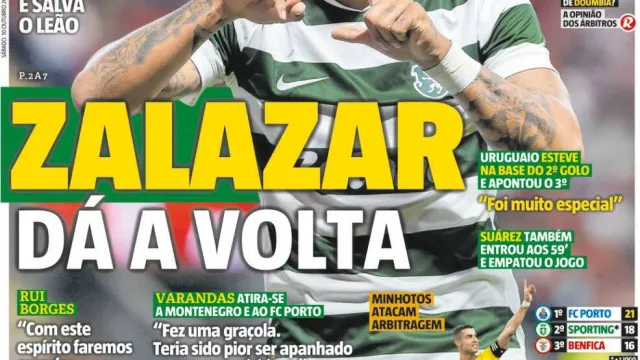 
                    Por cá: Zalazar dá a volta e FC Porto barra vendas em janeiro
                