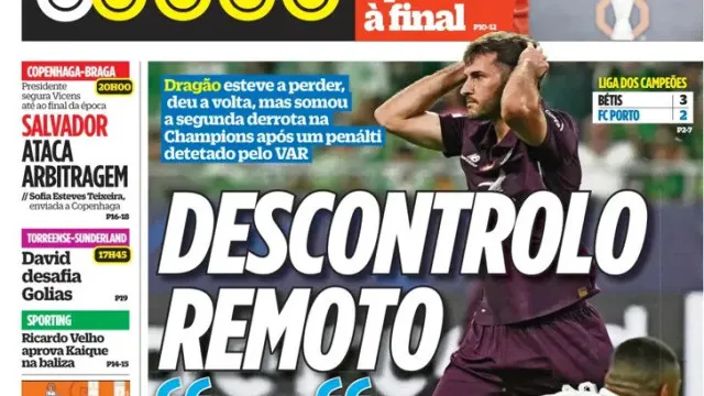 Por cá: FC Porto morde o "Isco" e "mudança à vista" no Sporting