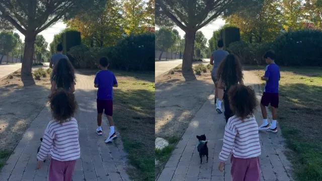 
                    Georgina Rodríguez e os filhos em caminhada: Um momento de serenidade
                