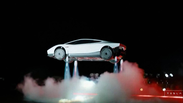Musk apresenta 'carro voador' da Tesla e que atinge 96 km/h em um segundo