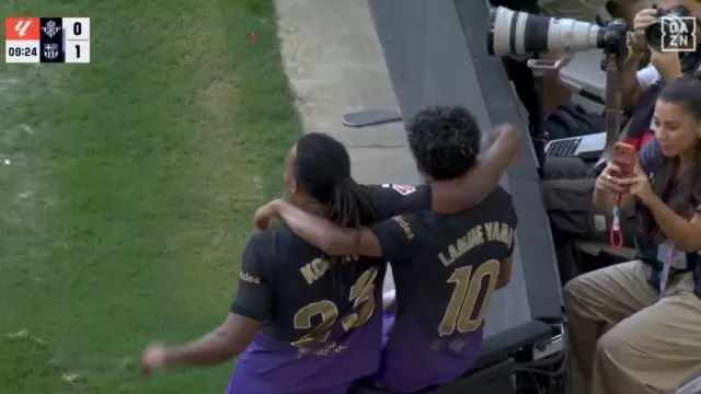 Estrondoso. O golaço de Lamine Yamal que abriu a goleada do Barcelona