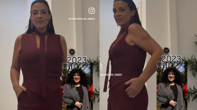
                    Xana Carvalho mostra resultados com 28 quilos a menos. 