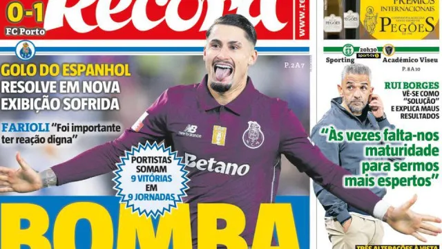 
                    Por cá: Bomba Sainz em Barcelos e ataque demolidor do Benfica
                