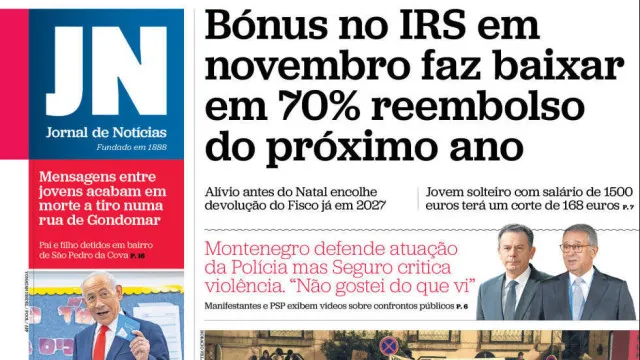 Hoje é notícia: Bónus no IRS baixa reembolso; Obras com maior desvio