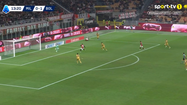 Achado de Amorim faz das suas com este golo no AC Milan-Bologna