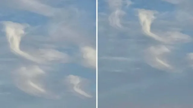 Vila do Conde. Céu com nuvens em forma de flocos impressiona internautas