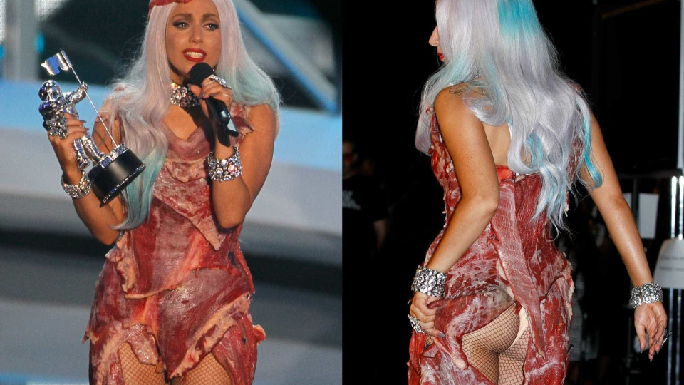 Vestido de carne usado por Lady Gaga vai ser exposto em museu
