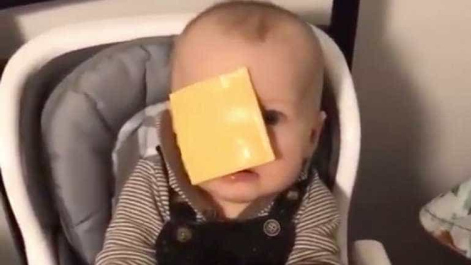 Por que razão atiram fatias de queijo a bebés? Novo desafio na internet