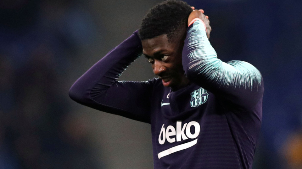 Dembélé falha Atlético Madrid e é dúvida para a Champions