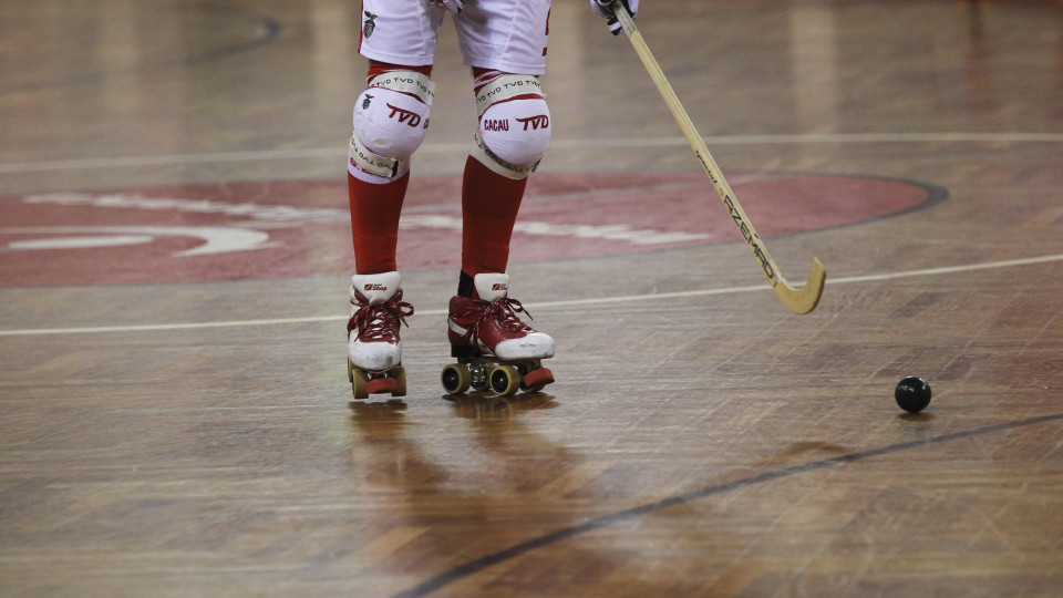 Benfica na final da Liga Europeia de hóquei patins, ao bater Voltregá