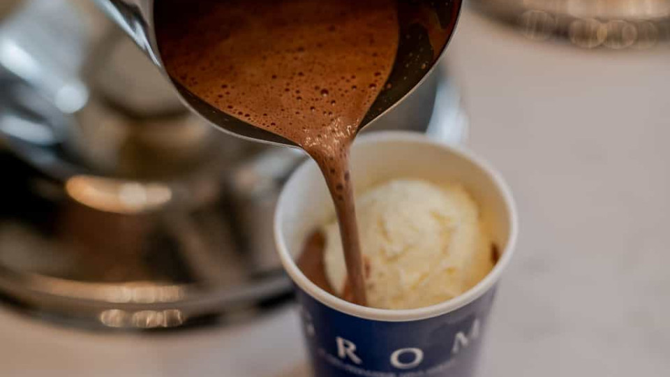 Chocolate quente é a proposta da Grom para aquecer os dias frios