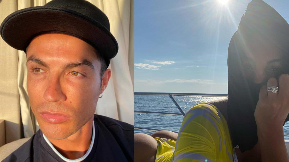 Georgina Rodríguez atrevida em passeio de barco com Cristiano Ronaldo